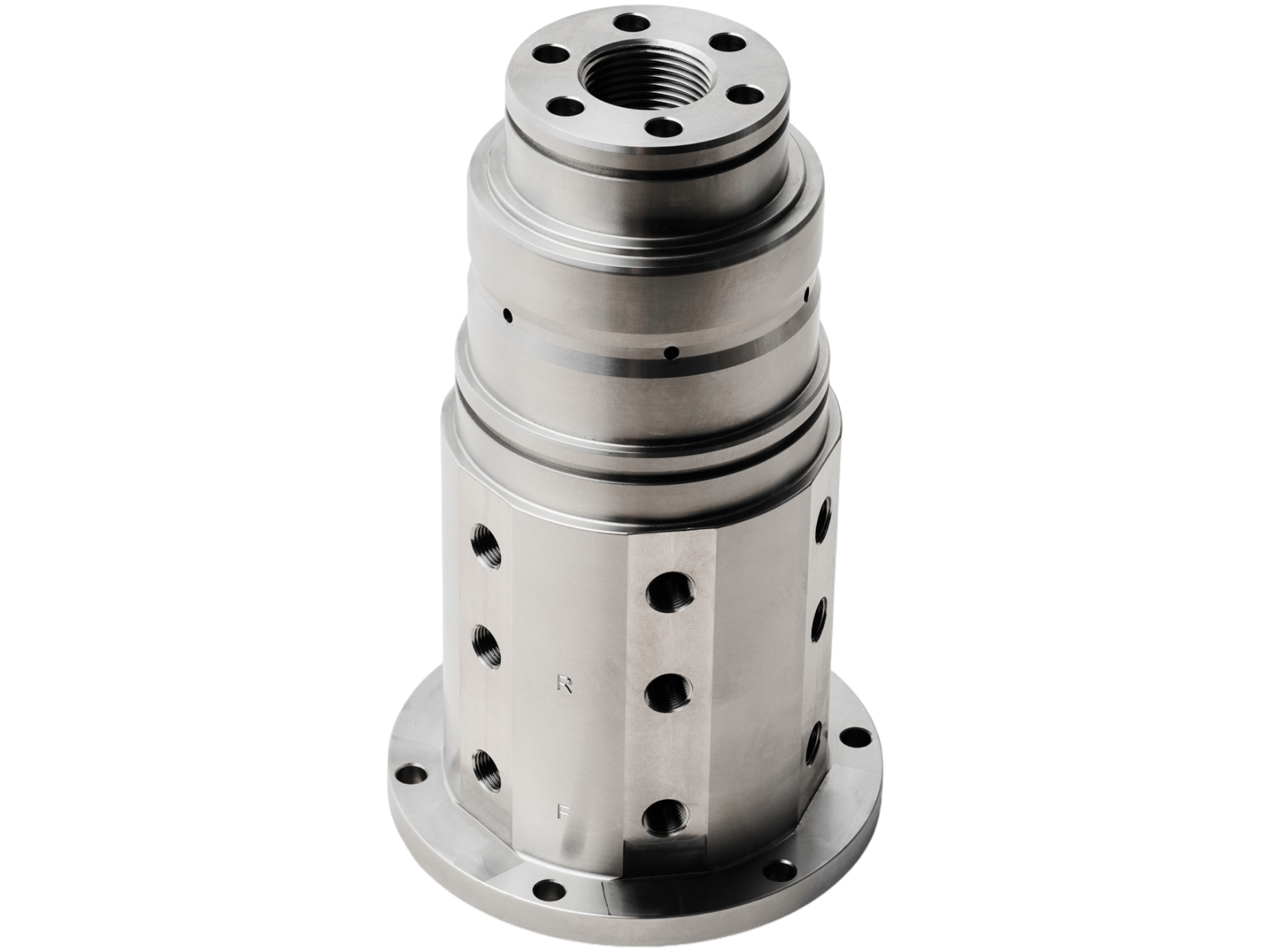 CNC-gedrehtes Präzisionsbauteil von hepro production ag mit zylindrischer Form, sauberer Oberfläche und engen Toleranzen.